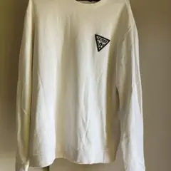 GUESS ゲス スウェット トレーナー ホワイト 三角ロゴ　XL