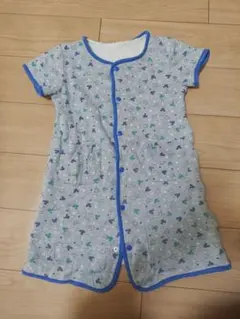 【〜120】ミッキー柄スリーパー グレー 　ボア　ベルメゾン