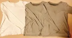 UNIQLO ヒートテック 長袖 130cm 2枚＋白長袖シャツ140cm