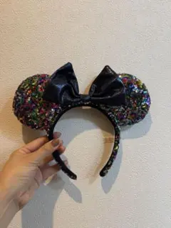 ミッキー耳カチューシャ 多色スパンコール