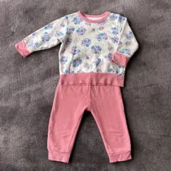 アプレレクール　ベビーパジャマ 80cm ピンク花柄