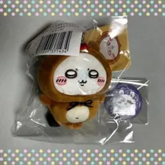 たぬきだもんくじマスコット　モモンガ　刺繍缶バッジ