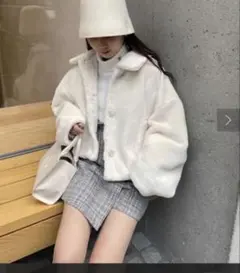one after another NICECLAUP ファーショートコート