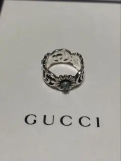 【GUCCI】 ダブルG フラワーリング シルバー925 グッチ ユニセックス