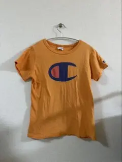 【公式復刻】チャンピオン プロダクツタグ復刻 ビッグCロゴ Tシャツ 橙 M