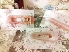 ハンドメイドレジンヘアクリップ♬お買い得3個セット♬