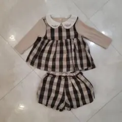 チェック柄 セットアップ 80サイズ