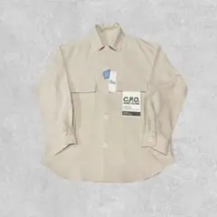 タグ付き GU ベージュ CPOシャツ Sサイズ