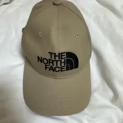 THE NORTH FACE ベージュキャップ ロゴ刺繍