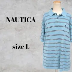 〇〇　NAUTICA　ノーティカ　ポロシャツ　L　ブルー