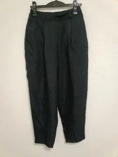 yuni ドット柄 テーパードパンツ ネイビー　ラメ