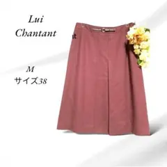 a559ルイシャルタン/膝丈スカート【M】38!レッド赤小豆色/清純/前タックのサムネイル