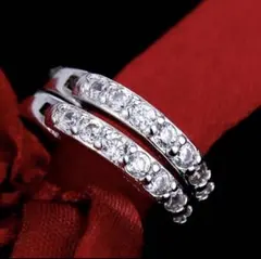 CZダイヤフープピアス　シルバー925 アレルギー対応