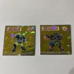 ポケモンウエハースシール 黄色いメガルカリオ・ルカリオ