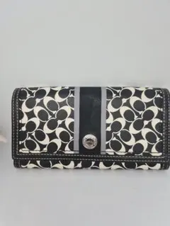 COACH コーチ 長財布 CP409 白黒 ラウンドファスナー 新品未使用