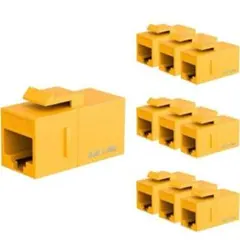 iwillink RJ45 Cat6 キーストーンカプラー イエロー 25個