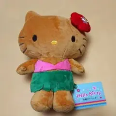 キティ 日焼け ぬいぐるみ ハイビスカス ハワイ