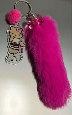 ハローキティ アクリルキーホルダーファー付き
