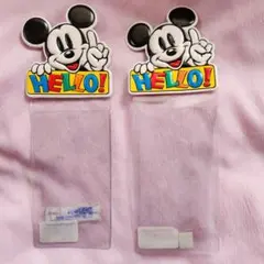 ディズニー　レトロ　パスポートケース　チケットホルダー　ミッキーマウス 2個