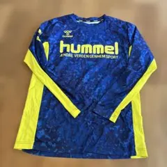 hummel 長袖シャツ ブルー イエロー カモフラ柄