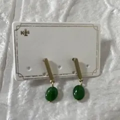 KAZA　ピアス　ゴールド　翡翠　ヒスイのサムネイル