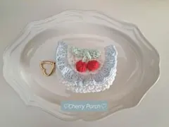 かぎ針編み 編み物 ハンドメイド チェリー ポーチ AirPods ケース