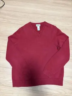 ビンテージ L.L.Bean 赤 Vネックセーターのサムネイル