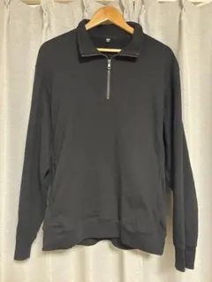 ブラッシュドスウェットハーフジップシャツ