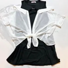 ピンクラテ トップス 140 夏服 PINK-latte 肩あき 半袖 子供服