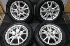 ミルアスLS 5.5J-14 off+35 pcd4Hマルチ 175/65R14 スタッドレス付き4本セット 14インチ 5.5j +38 4h pcd100（リム幅（インチ）5.5