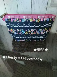 ★★美品 Chesty × LeSportsac コラボ 大きめポーチ★★
