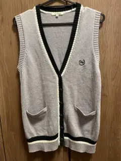 CONOMi スクールベスト グレー×グリーン