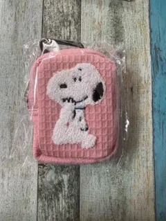 スヌーピー サガラ刺繍 ポーチ/SNOOPY/カラビナ付き/小物入れ