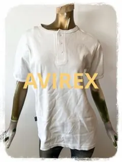 ☘️T21303☘️AVIREX U.S.A. ヘンリーネックTシャツ L