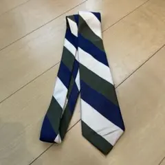BEAMS 青緑ストライプネクタイ
