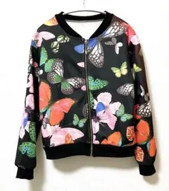 株イチオク バタフライ ジップアップジャケット ブルゾン ストレッチ素材 F
