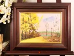 ☆北沢計 10号油彩画 『新緑』真作 額装 超美品☆ - メルカリ