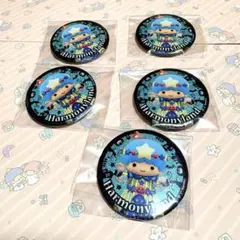 キキララ　　キキ ハロウィン　缶バッジ　ハーモニーランド　リトルツインスターズ