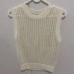 UNIQLO ノースリーブセーター S クリーム