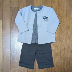 【新品】BeBe べべ　カーディガン　Tシャツ　パンツ　3点セット