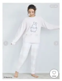 ジェラピケ　ミッフィー柄ルームウェア上下セット