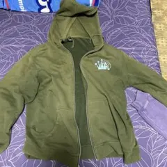 Stussy ジップアップパーカー オリーブ L