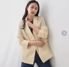 OPAQUE.CLIP シアーストライプテーラードジャケット