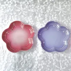 ルクルーゼ ＊フラワープレートセット パウダーピンク ルクルーゼ ＊フラワープレートセット パウダーピンク - メルカリ