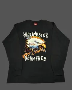 Hide & Seek イーグルデザイン 長袖Tシャツ L