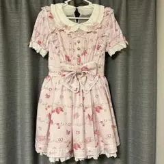 LIZLISA リズリサ Creamy Berry柄ワンピース ピンク