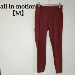 all in motion【M】 バーガンディ ヨガレギンスメッシュ