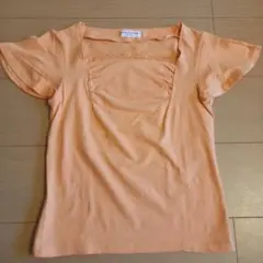 KUMIKYOKU SiS フリル付きオレンジTシャツ2　オンワード樫山のサムネイル