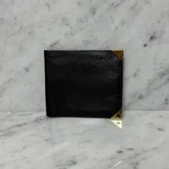 美品 dunhill ダンヒル 二つ折り財布 札入れ カードケース 黒 本革
