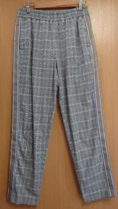 ZARA　チェック サイドライン カジュアルパンツ　イージーパンツ　トラッド